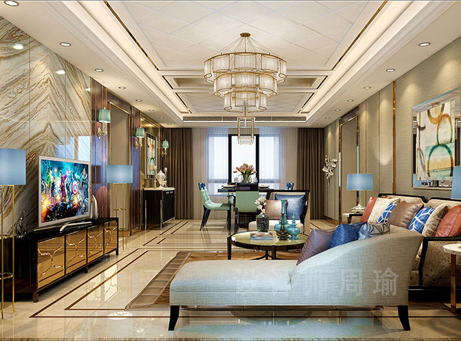 美女搔屄被操视频世纪江尚三室两厅168平装修设计效果欣赏